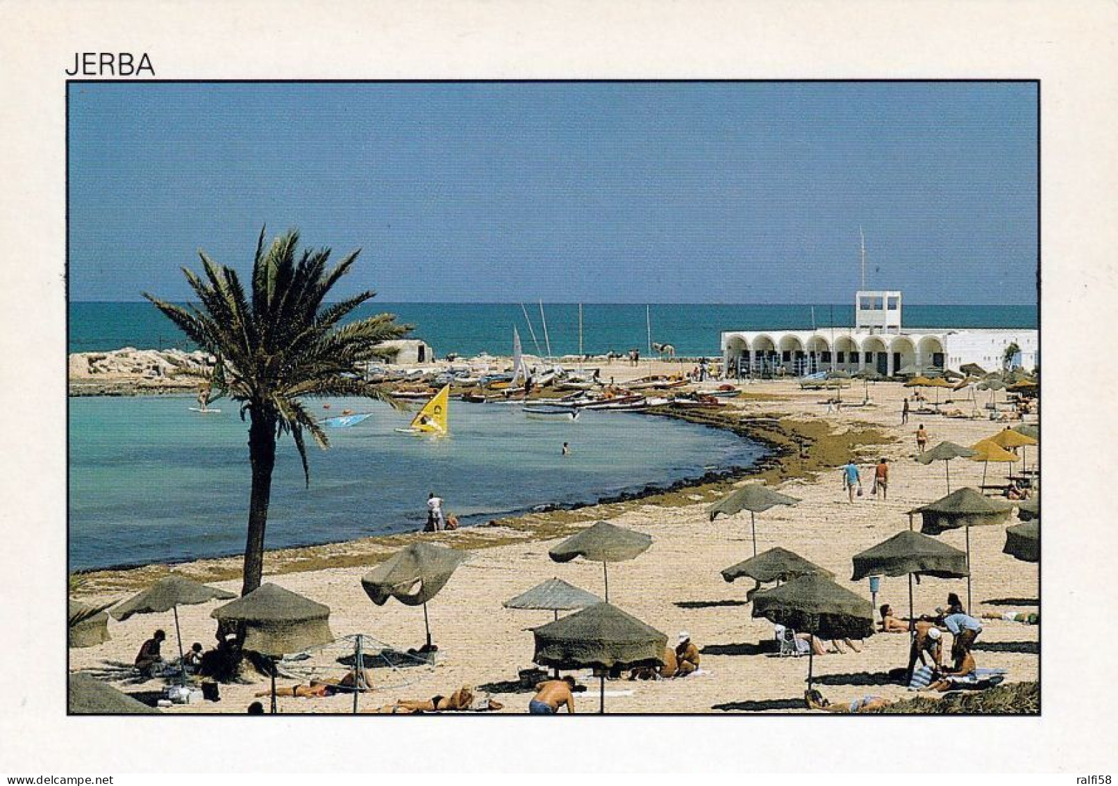 9 AK Tunesien * Ansichten von Djerba (auch Jerba) - dabei auch Houmt Souk der Hauptort der Insel Djerba - siehe  Scan *