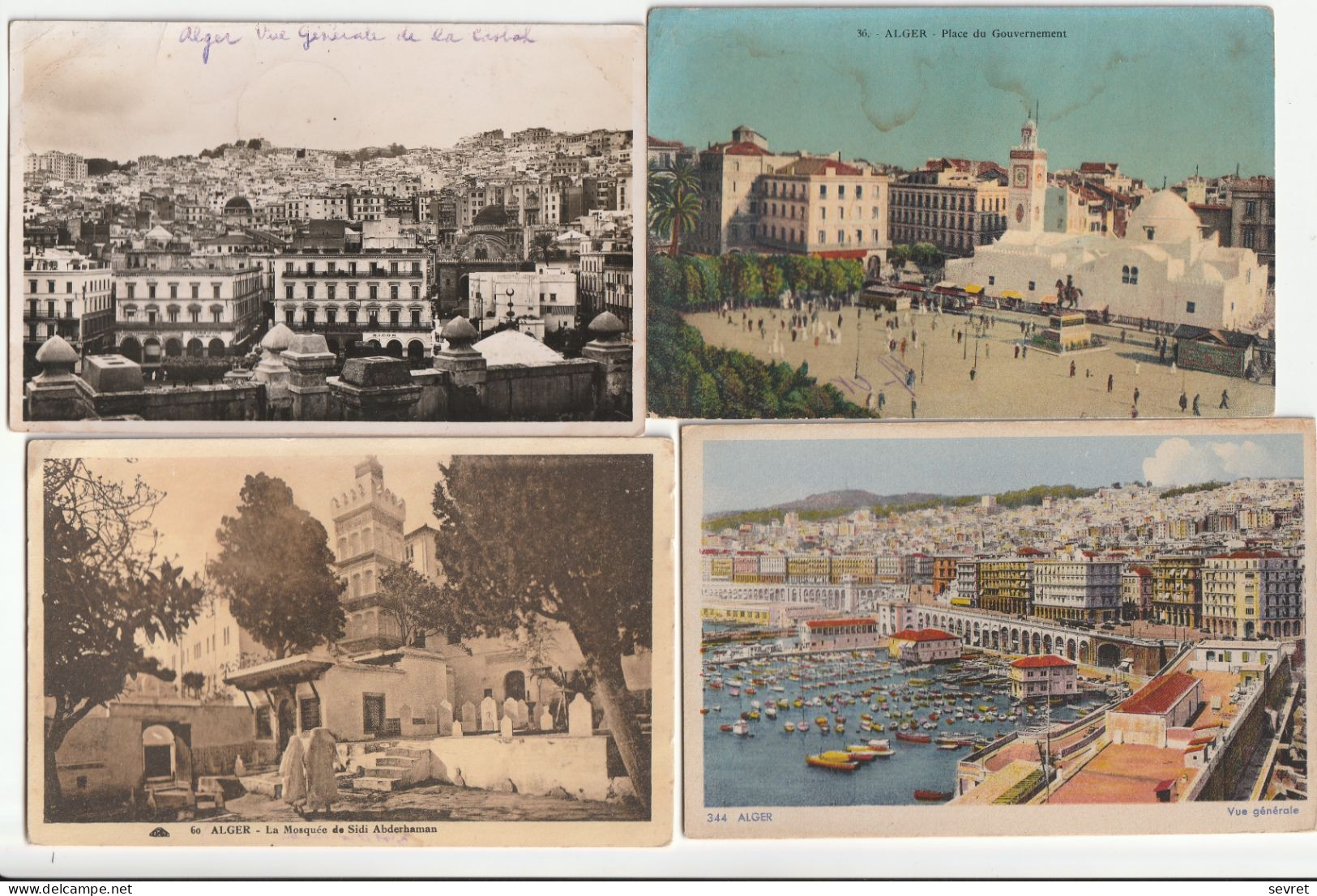 ALGER  - Lot de 33 cartes format CPA   et 2  photos