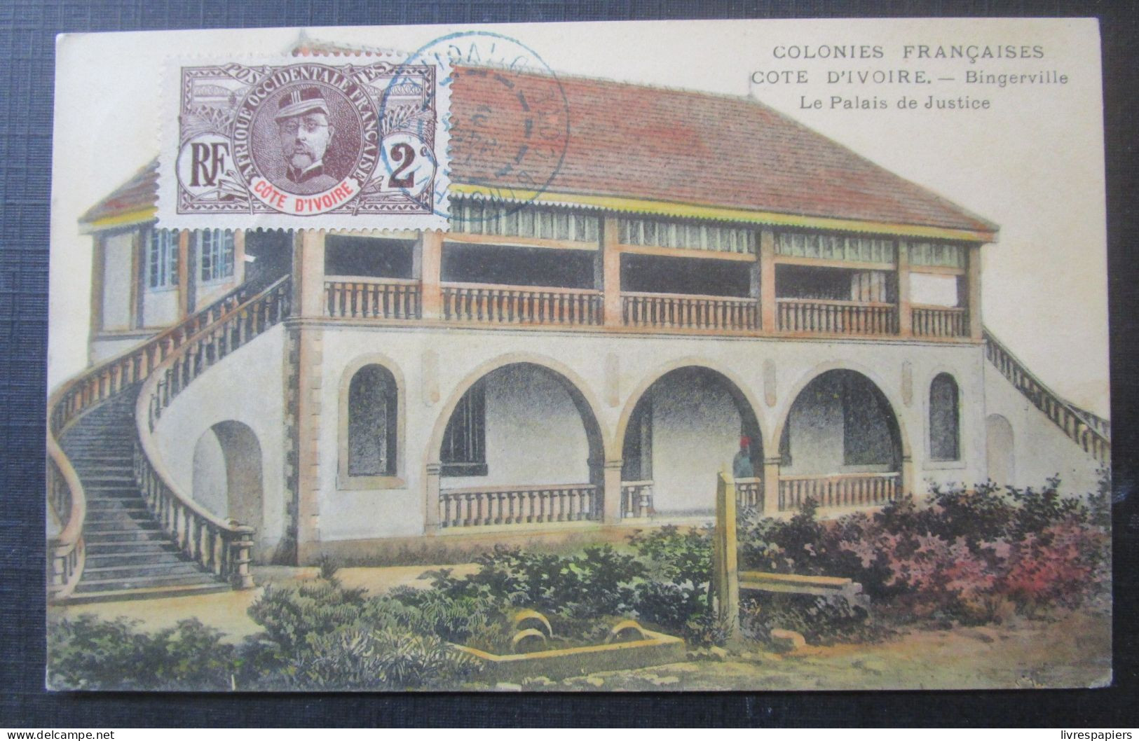Cote D'ivoire Bingerville Le Palais De Justice Cpa Timbrée - Ivory Coast