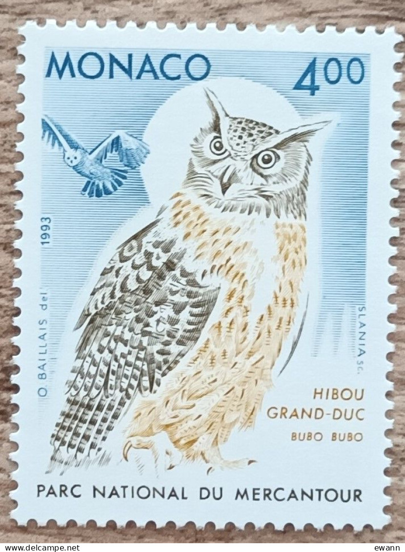 Monaco - YT N°1857 - Faune / Rapaces Du Parc National Du Mercantour - 1993 - Neuf - Neufs