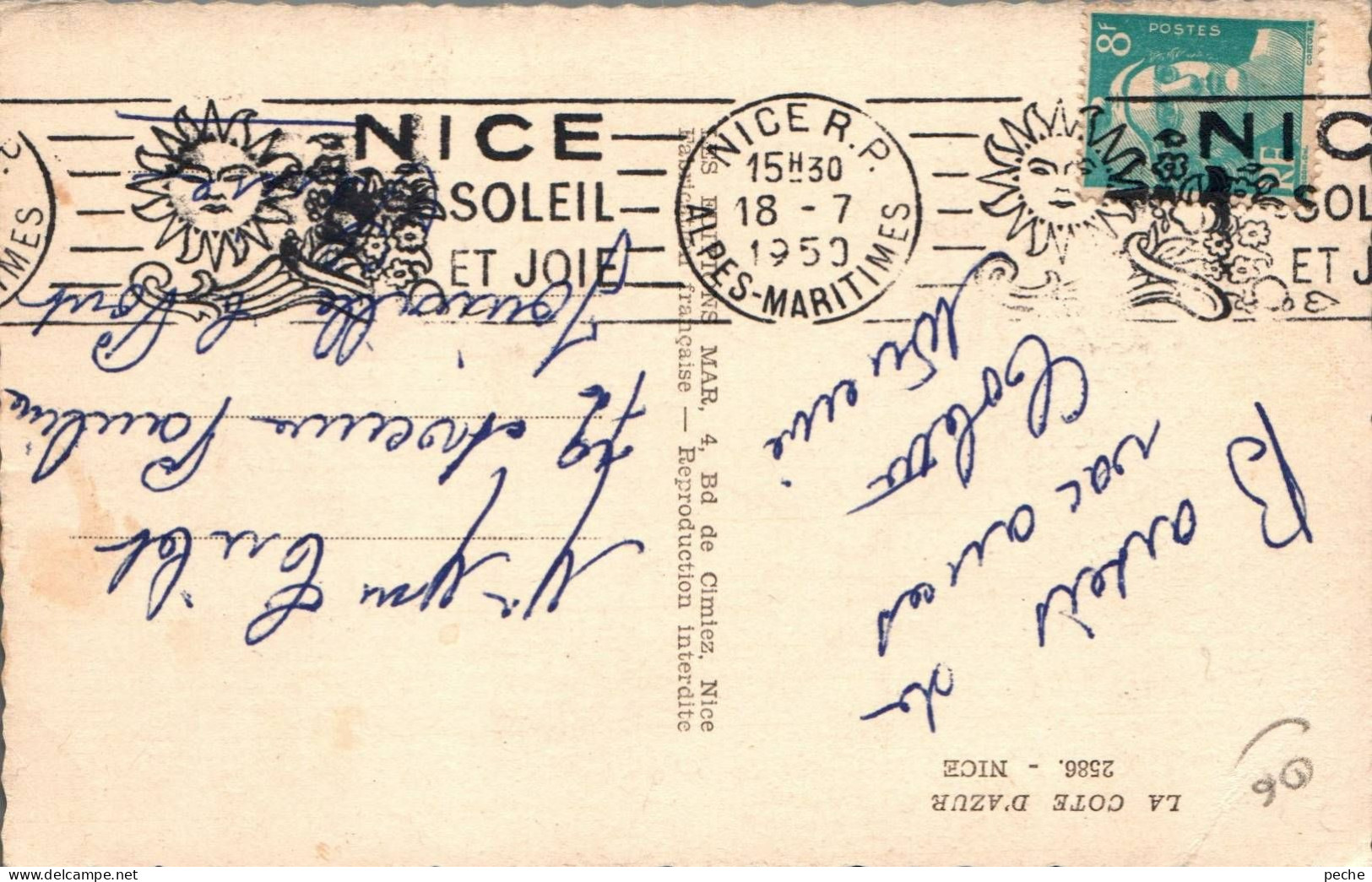 N°1206 W -cpa Souvenir De Nice - - Altri & Non Classificati