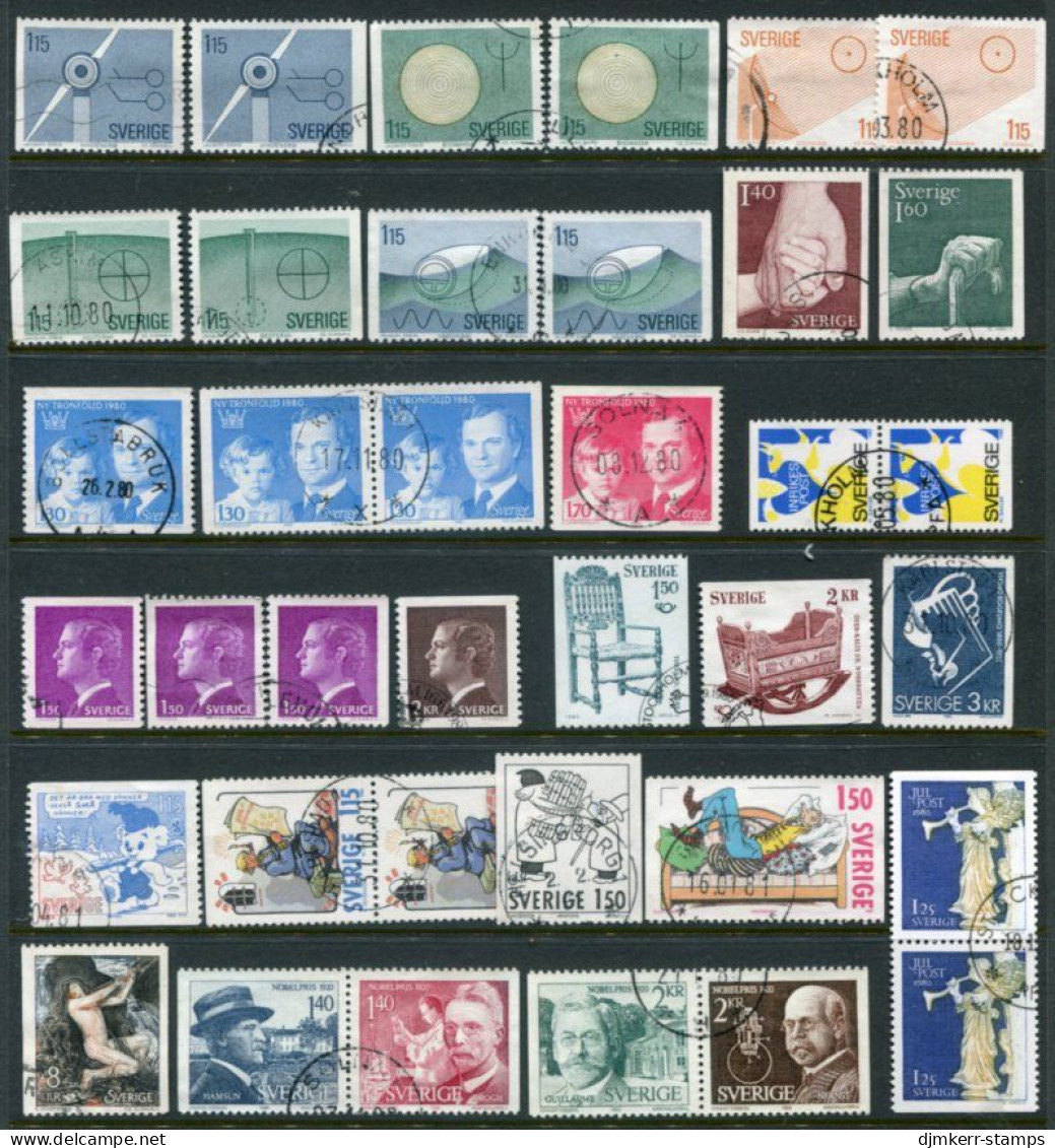 SWEDEN 1980 Eleven Issues Used. - Usados