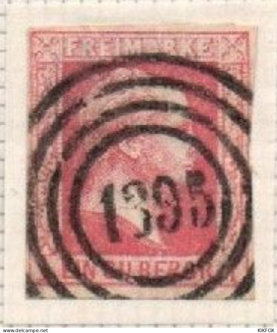 ALTDEUTSCHLAND , PREUSSEN, 1857, MI 6 A, 1 SGR, KÖNIG FRIEDRICH WILHELM LV, GESTEMPELT, OBLITERE 1395 SAARBRÜCKEN - Usados