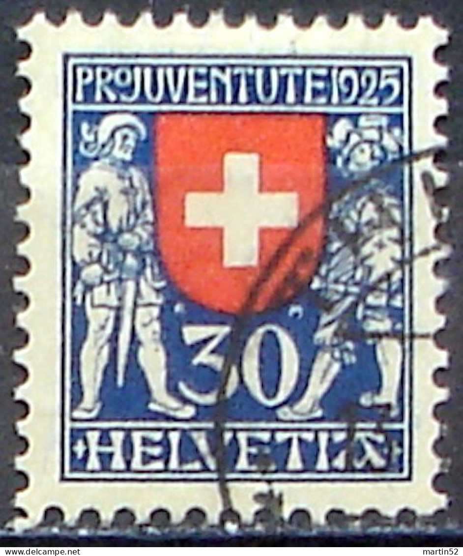 Schweiz Suisse Pro Juventute 1925: "Soldaten" Zu WI 36 Mi 217 Yv 221 Mit Eck-Stempel THUN (Zumstein CHF 16.00) - Used Stamps