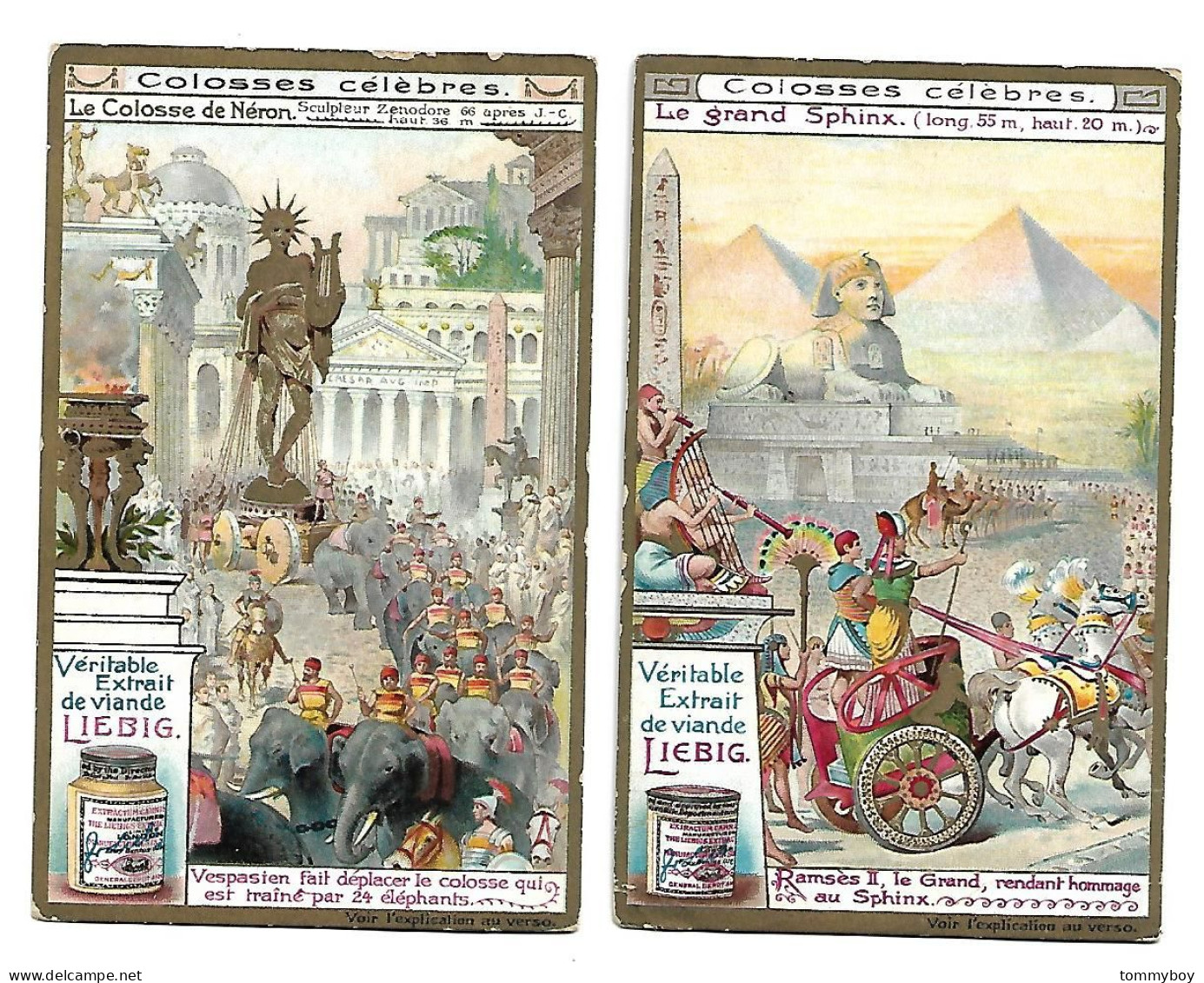 S 847, Liebig 6 Cards, Colosses Célèbres (ref B22) - Liebig