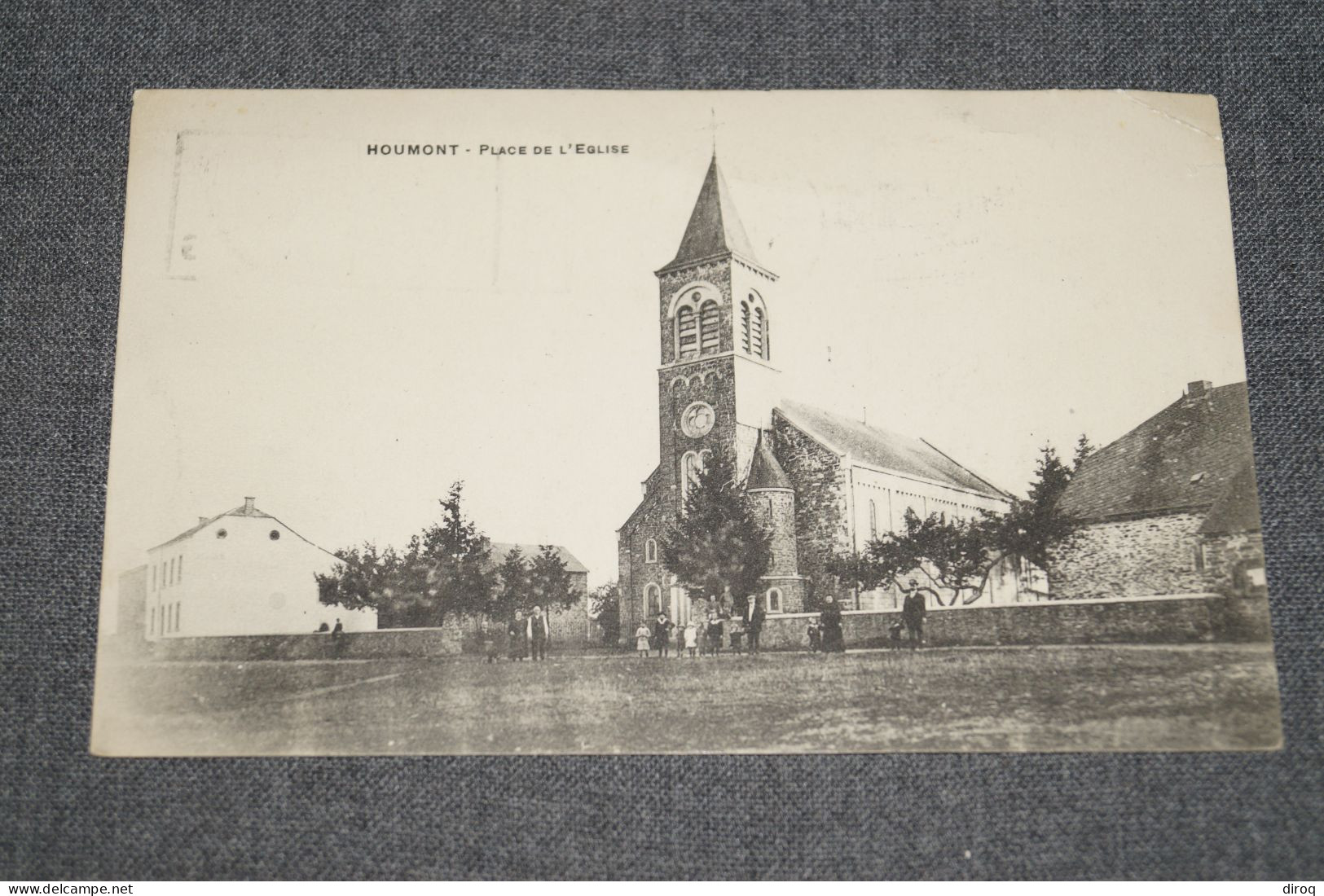 Ancienne Carte, Houmont,1938,place De L'église,belle Carte Pour Collection - Jodoigne