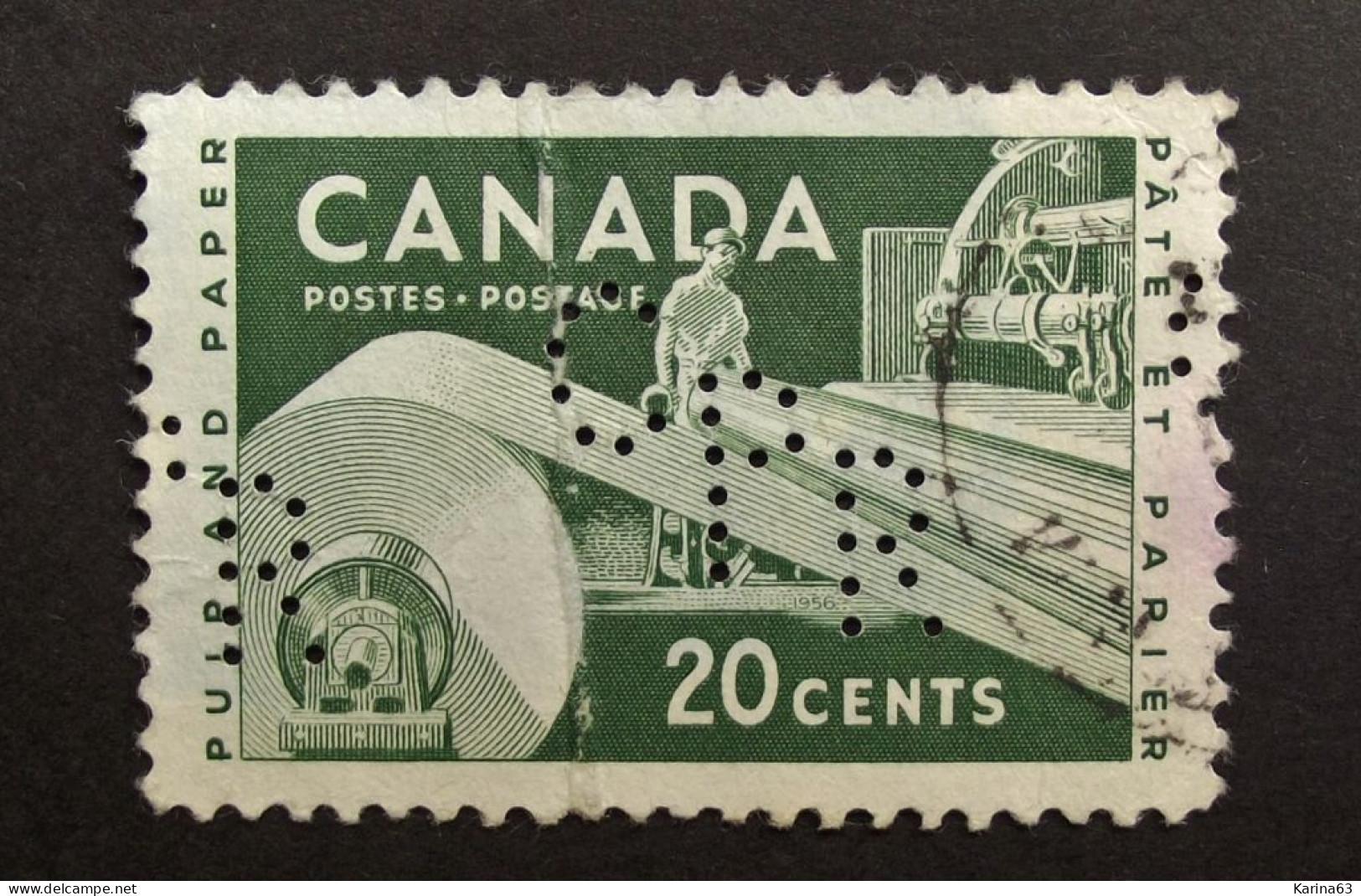 Canada - Perfin - Perforé - C P R - Canadian Pacific Railroad - Cancelled - Perforiert/Gezähnt