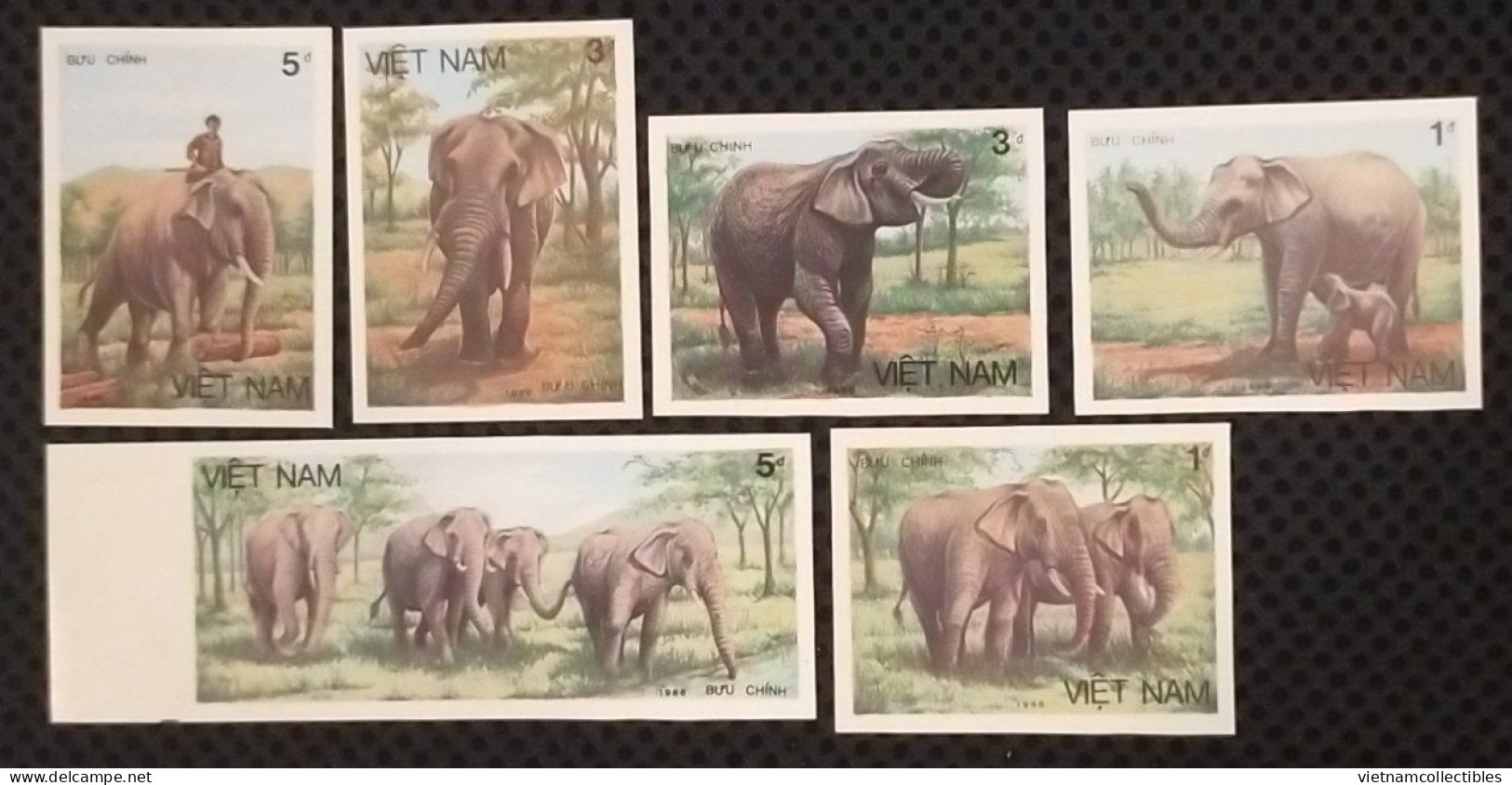 Vietnam Viet Nam MNH Imperf Stamps 1986 : Asian Elephants / Elephant (Ms511) - Viêt-Nam