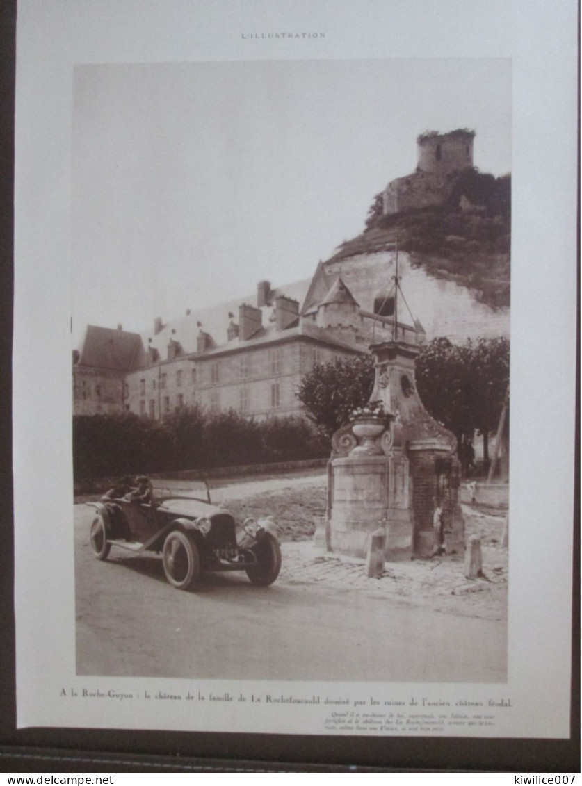 1924  Chateau De La Roche Guyon Famile La Rochefoucault Voiture  Ancienne - Non Classificati