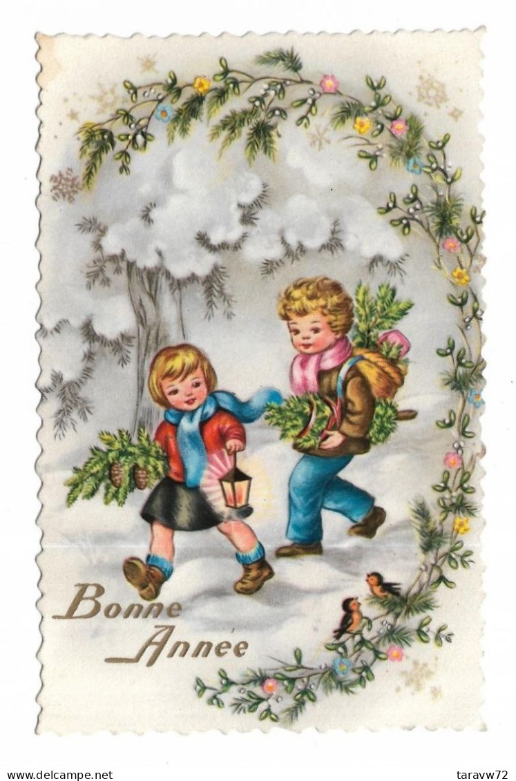 CARTE FANTAISIE BONNE ANNEE / ENFANTS - Nieuwjaar