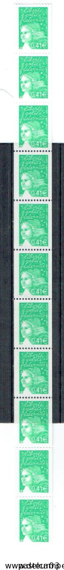 100 A  Roulette 11 T Marianne De Luquet 0,41 € Vert - 1997-2004 Marianne (14. Juli)