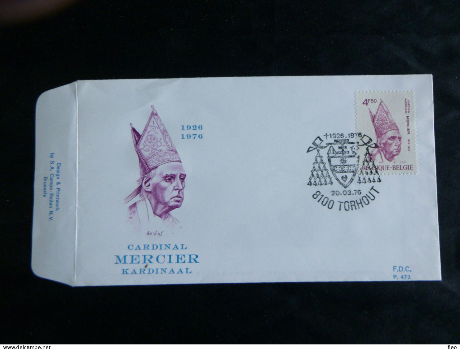 BELG.1976 1798  FDC TORHOUT : " Cardinal Mercier (1851-1926)  " - 1971-1980