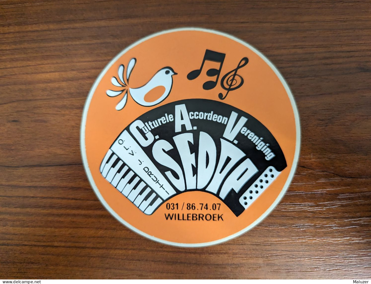 AUTOCOLLANT CULTURELE ACCORDEON VERENIGING SEDOP – O.L.V. J. DRUTTI – WILLEBROEK BELGIQUE BELGIË BELGIUM – MUSIQUE - Stickers