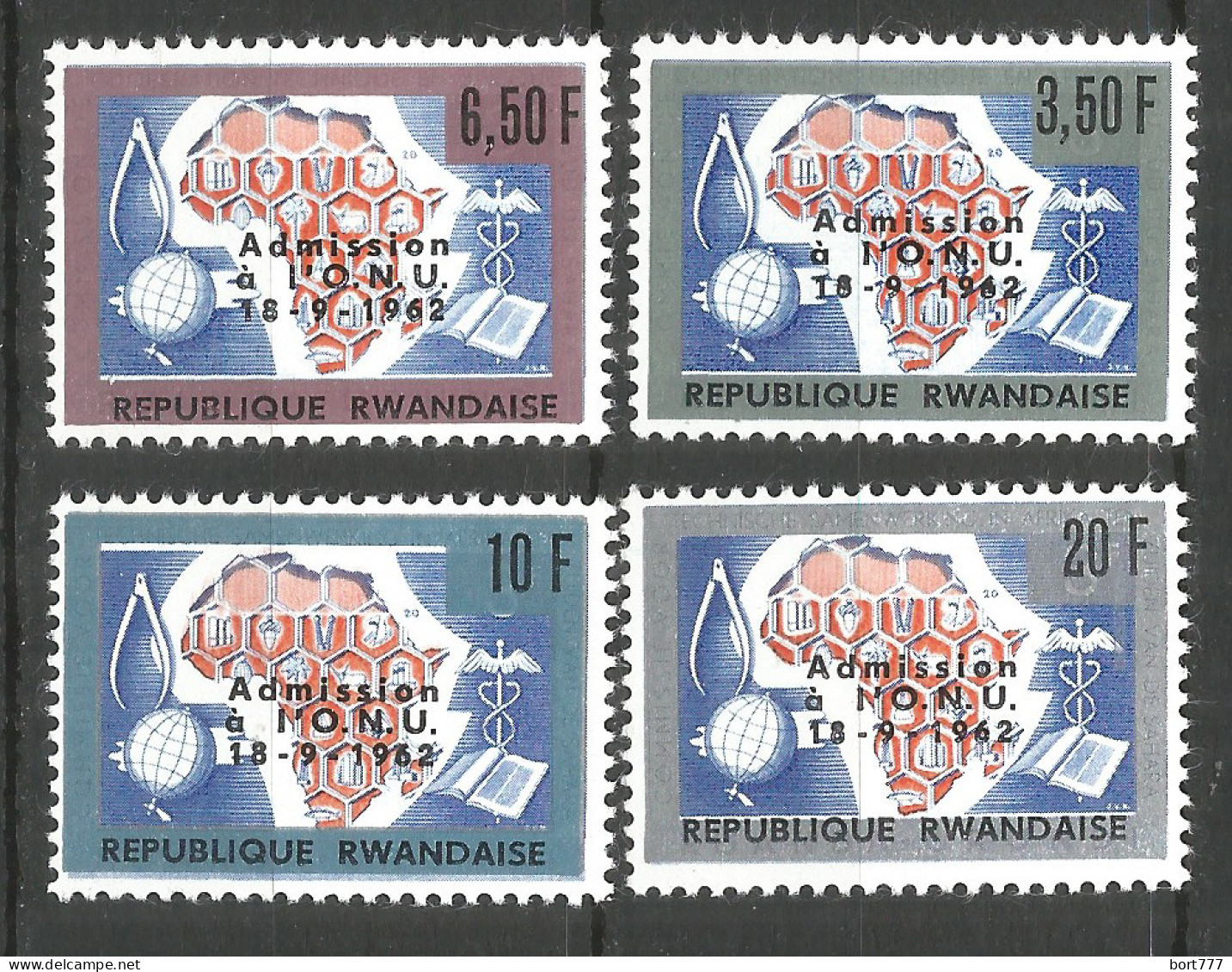 Rwanda 1962 Year ,mint Stamps MNH(**) Mi.# 9-12 A - Nuovi