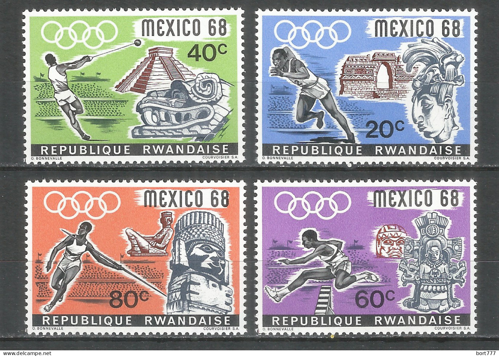 Rwanda 1968 Year ,mint Stamps MNH(**) Mi.# 261-264 Olympic - Nuevos