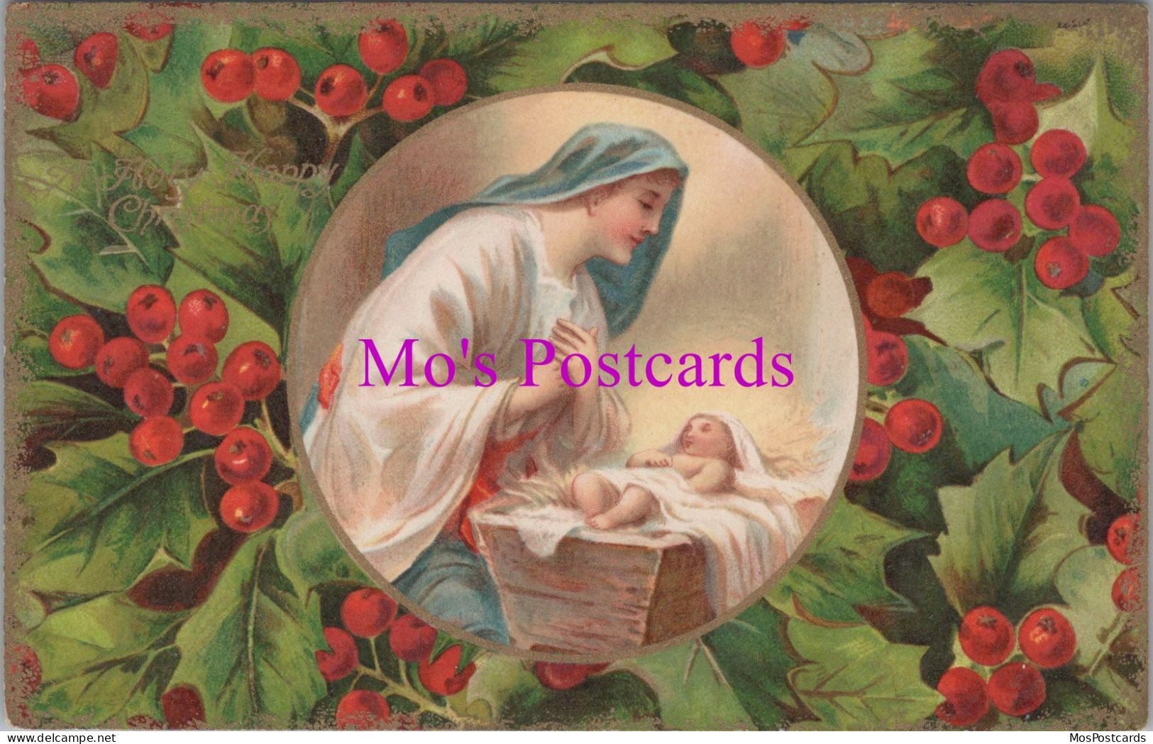 Greetings Postcard - A Holy Happy Christmas   DZ201 - Otros & Sin Clasificación