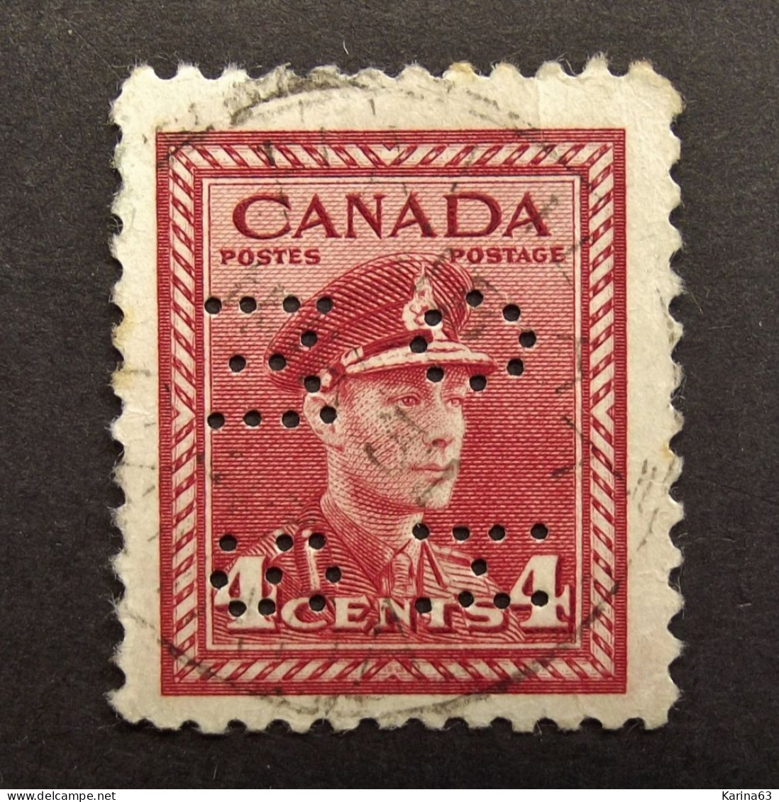 Canada - Perfin - Perforé - OHMS - On His Majesty Service - Cancelled - Perforadas