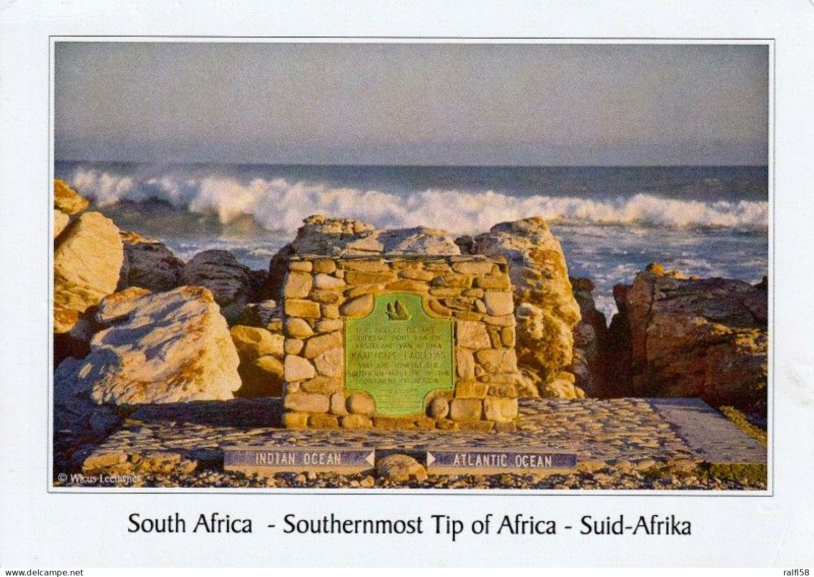 1 AK Südafrika * Kap Agulhas - Südlichste Punkt D. Afrikanischen Kontinents - Siehe Rückseite Southernmost Tip Of Africa - Zuid-Afrika