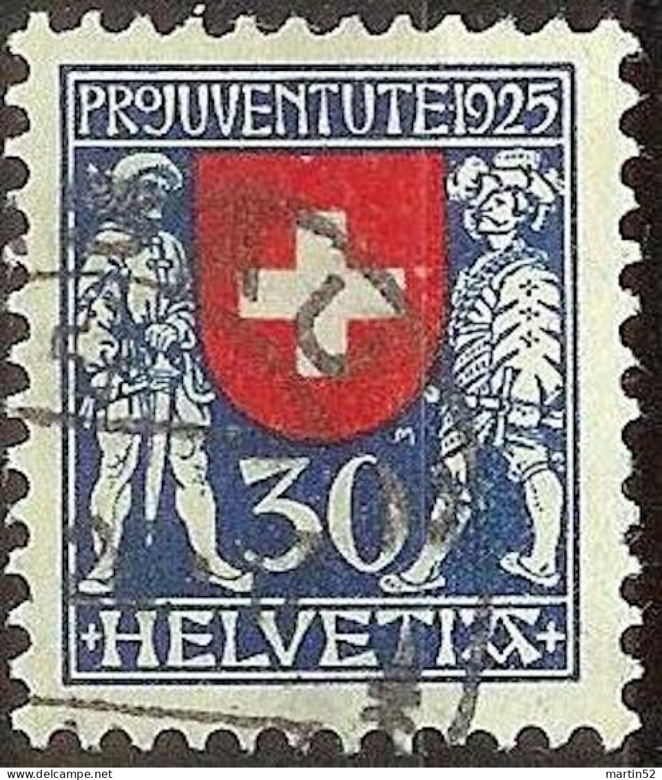 Schweiz Suisse Pro Juventute 1925: "Soldaten" Zu 36 Mi 217 Yv 221 Mit Stempel GERSAU ?.XII.25 (Zumstein CHF 16.00) - Gebraucht