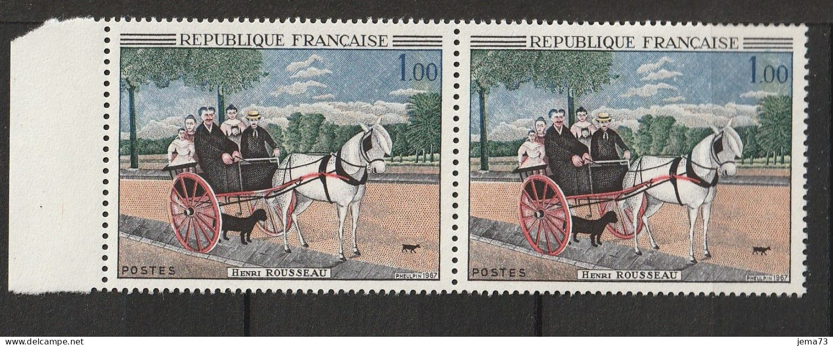 N° 1517. Oeuvres D'Art Henri Rousseau Belle Paire De 2 Timbres Neuf - Neufs