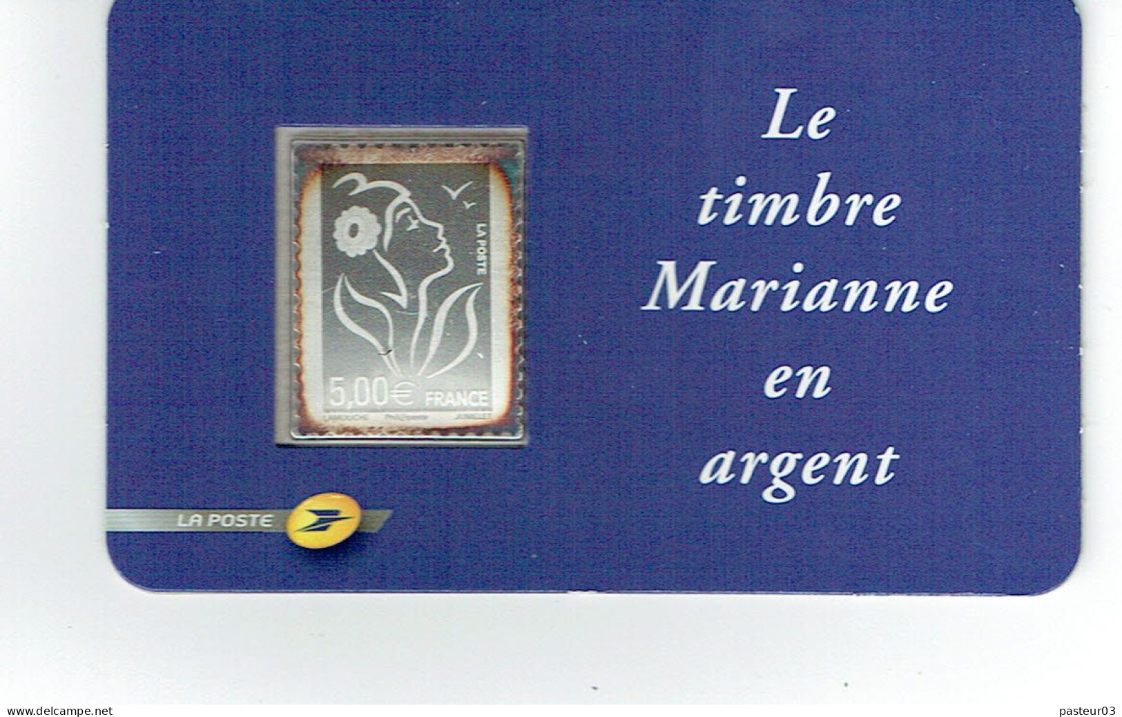 3925 Marianne Lamouche Argent 5 € - Neufs