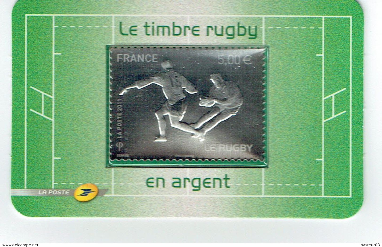 AA 497 Timbre Rugby Argent 5 € - Ungebraucht