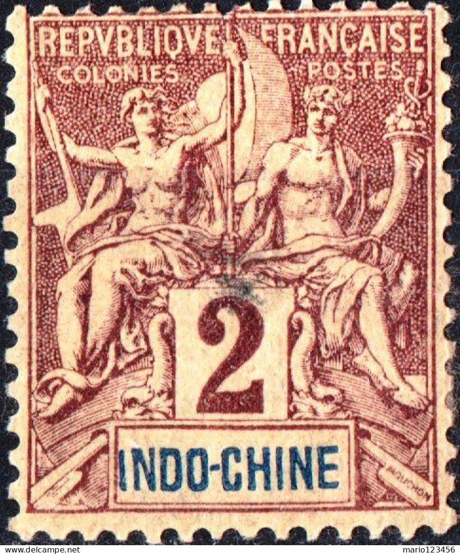 INDOCINA FRANCESE, INDOCHINA, TIPO “GROUPE”, 1892, NUOVI (MLH*) Yt:FR-IC 4, Scott:FR-IC 4 - Nuovi