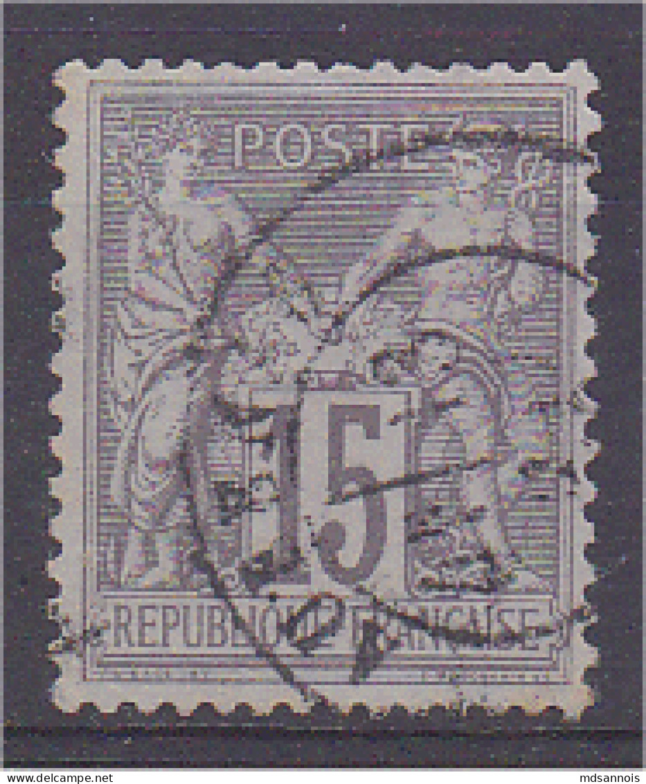 Cachet Aubenas Ardèche Sur Type Sage N° 77 15c Gris (timbre En L'état Vendu Pour Son Oblitération) - Andere & Zonder Classificatie