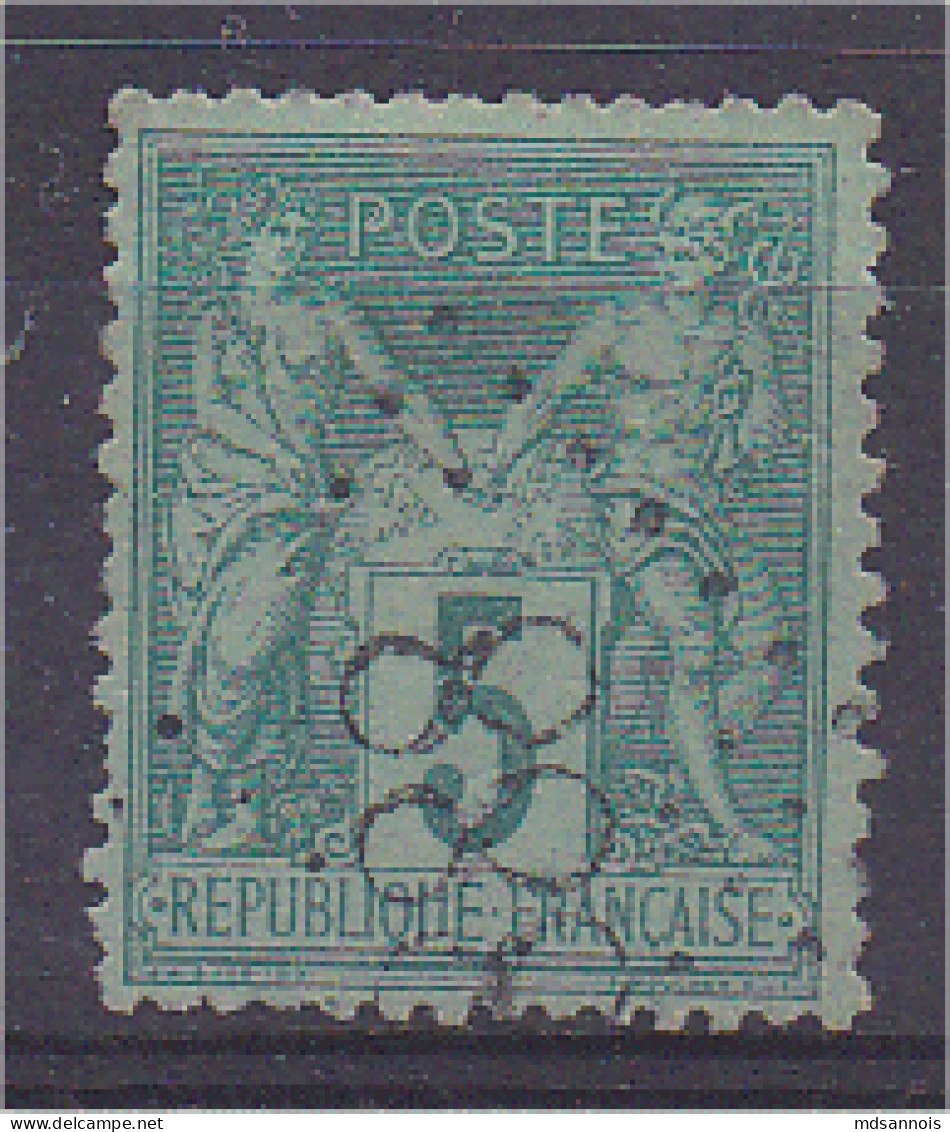 GC 888 La Chapelle La Reine Seine Et Marne Type Sage N° 75 5c Vert (timbre En L'état Vendu Pour Son Oblitération) - Sonstige & Ohne Zuordnung