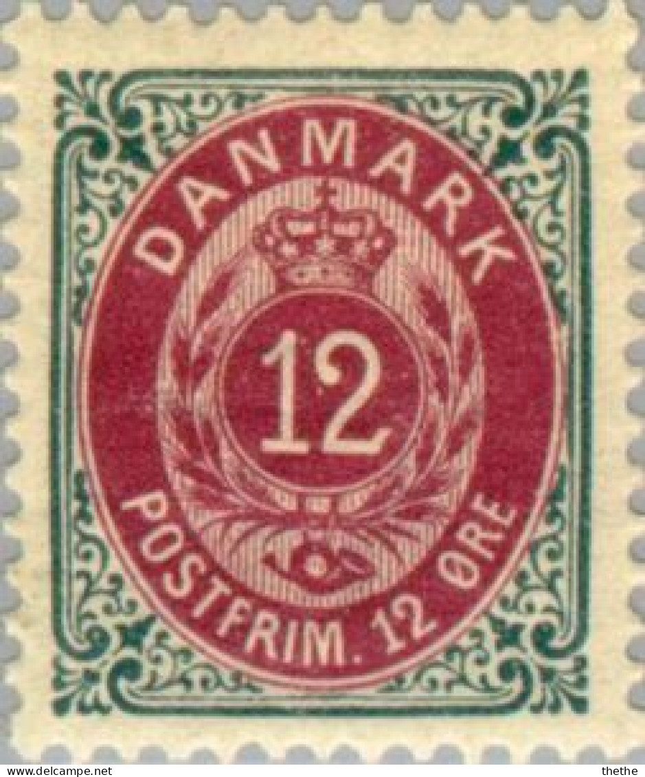 DANEMARK - Cadre I, Perf 14X13½, Rose Terne Lilas - Usado