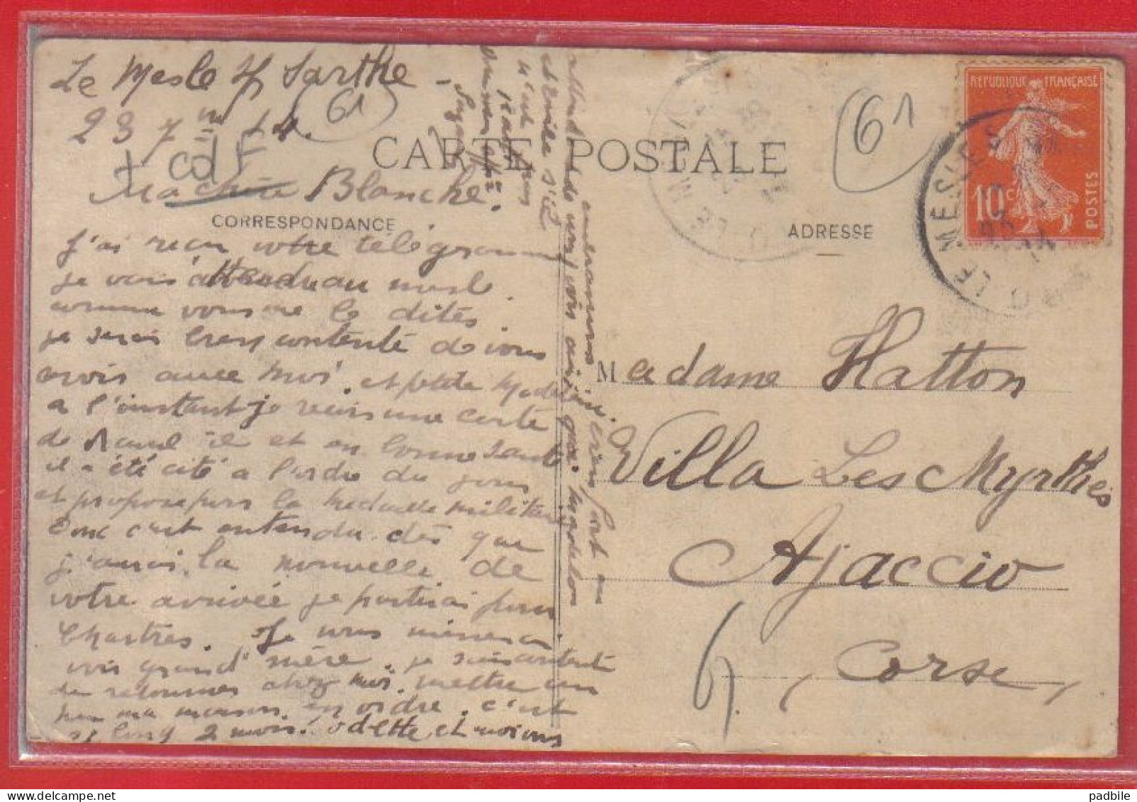 Carte Postale 61. Le Mesle-sur-Sarthe  La Gare  Train Vapeur   Très Beau Plan - Other & Unclassified