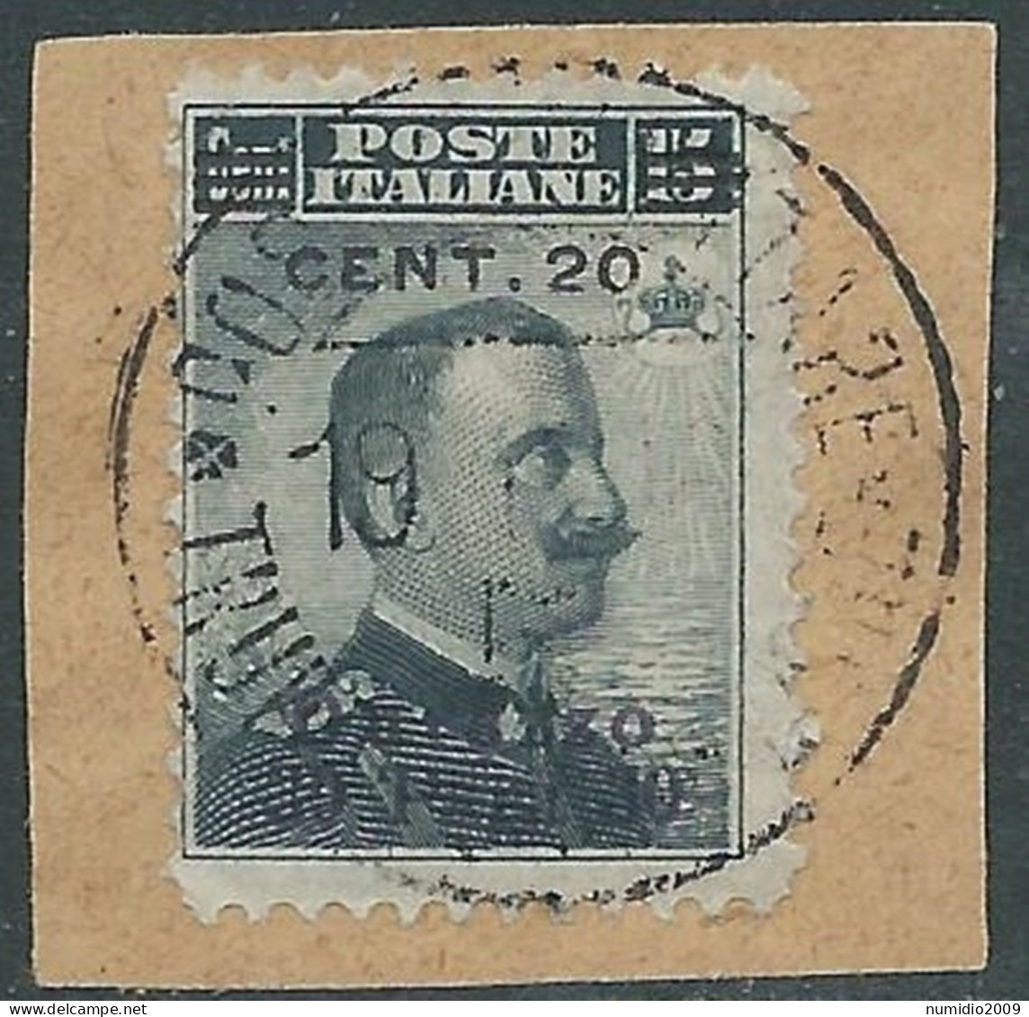 1916 LEVANTE DURAZZO USATO 20 CENT SU 30 PA SU 15 CENT - SV27-5 - Bureaux D'Europe & D'Asie