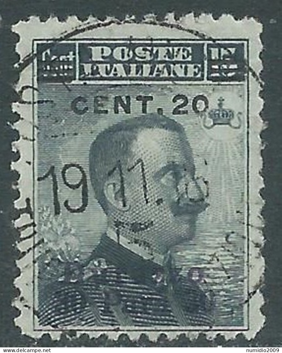 1916 LEVANTE DURAZZO USATO 20 CENT SU 30 PA SU 15 CENT - SV26-3 - Uffici D'Europa E D'Asia