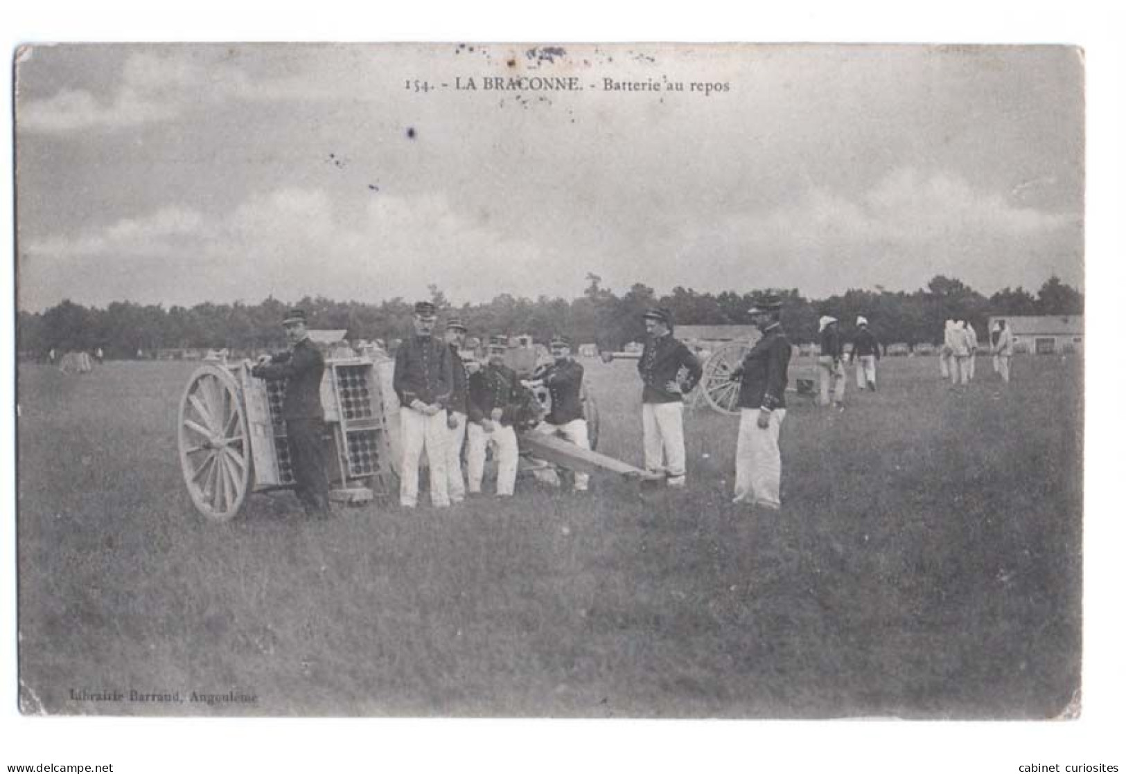 BRIE  [16] Charente - Camp De La Braconne - Batterie Au Repos - CPA De 1908 - Militaires - Animée - RARE - Manoeuvres