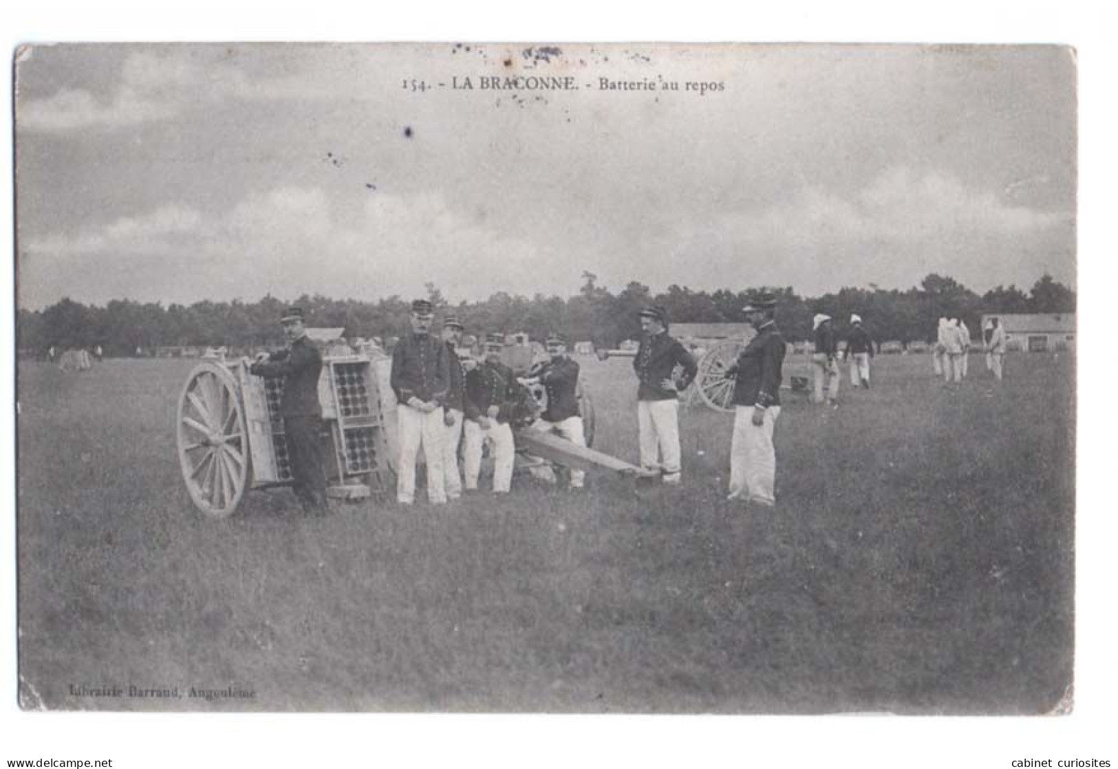 BRIE  [16] Charente - Camp De La Braconne - Batterie Au Repos - CPA De 1908 - Militaires - Animée - RARE - Maniobras