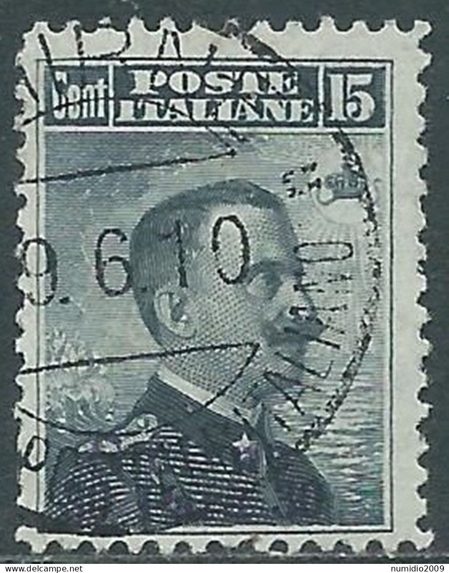 1909-11 LEVANTE SMIRNE USATO 30 PA SU 15 CENT - RB37-9 - Europese En Aziatische Kantoren