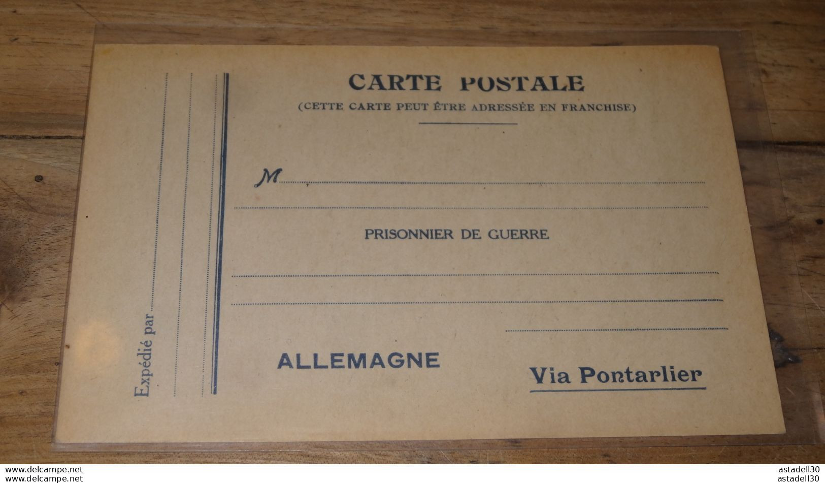 Carte Prisonnier De Guerre Pour L'Allemagne Via Pontarlier ............. E1-197 - Oorlog 1939-45