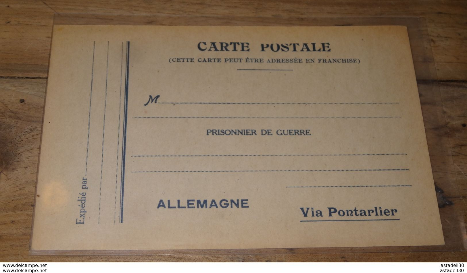 Carte Prisonnier De Guerre Pour L'Allemagne Via Pontarlier ............. E1-197 - WW II