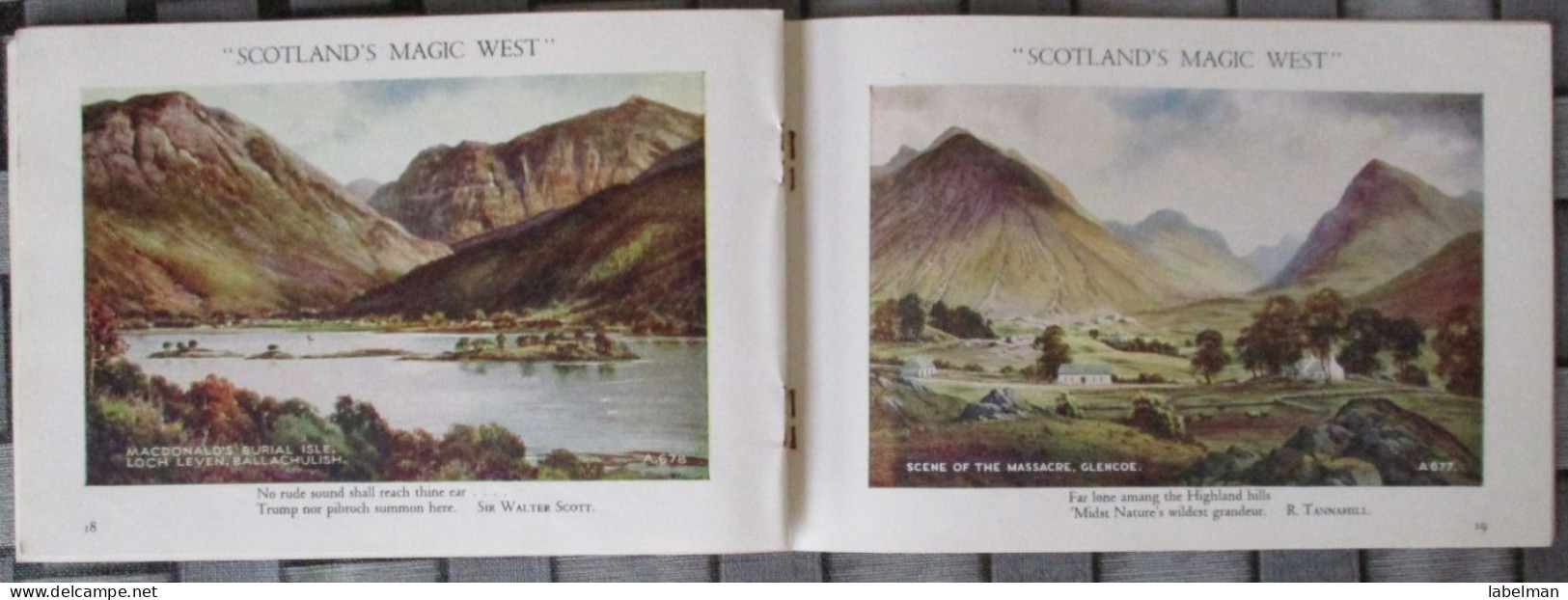 SCOTLAND MAGIC WEST LOT FOLDER BROCHURE KARTE POSTKARTE POSTCARD ANSICHTSKARTE CARTE POSTALE CARTOLINA CARD