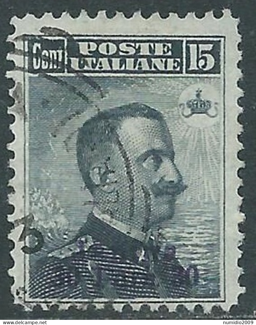 1909-11 LEVANTE GIANNINA USATO 30 PA SU 15 CENT - RB37-4 - European And Asian Offices