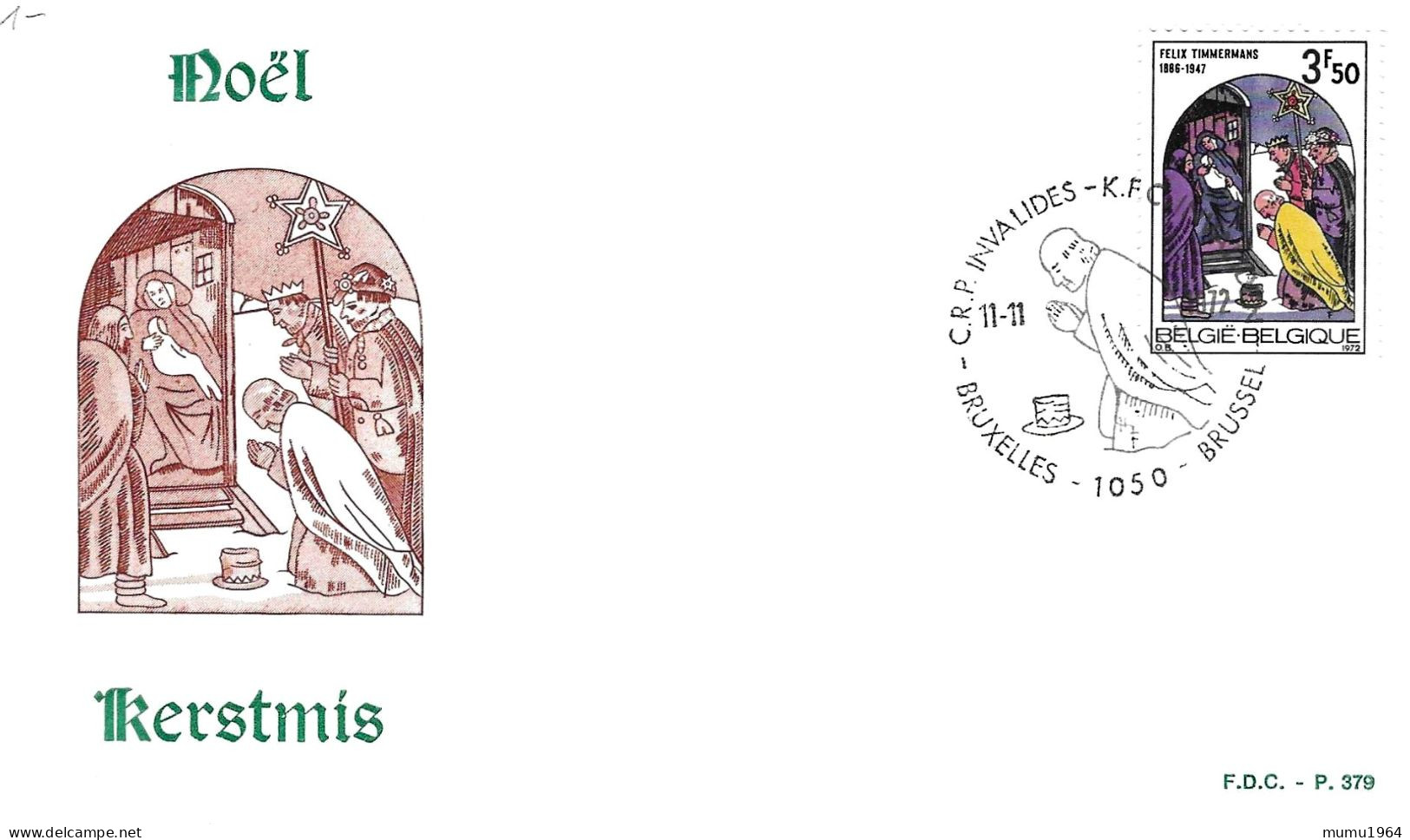 COB - FDC N° 379 - Timbre N° 1650 - 1961-1970