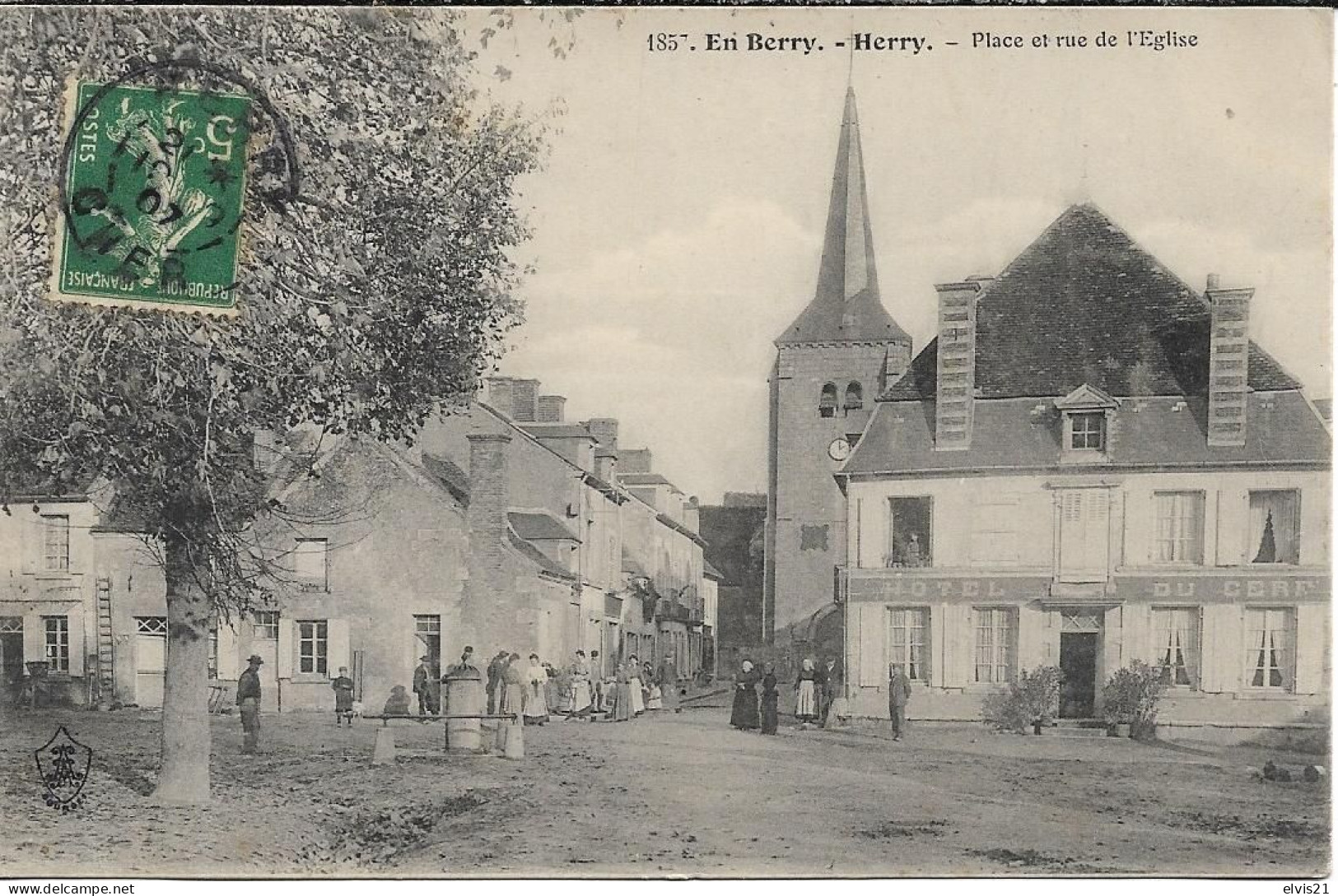 HERRY Place Et Rue De L' Eglise - Otros & Sin Clasificación