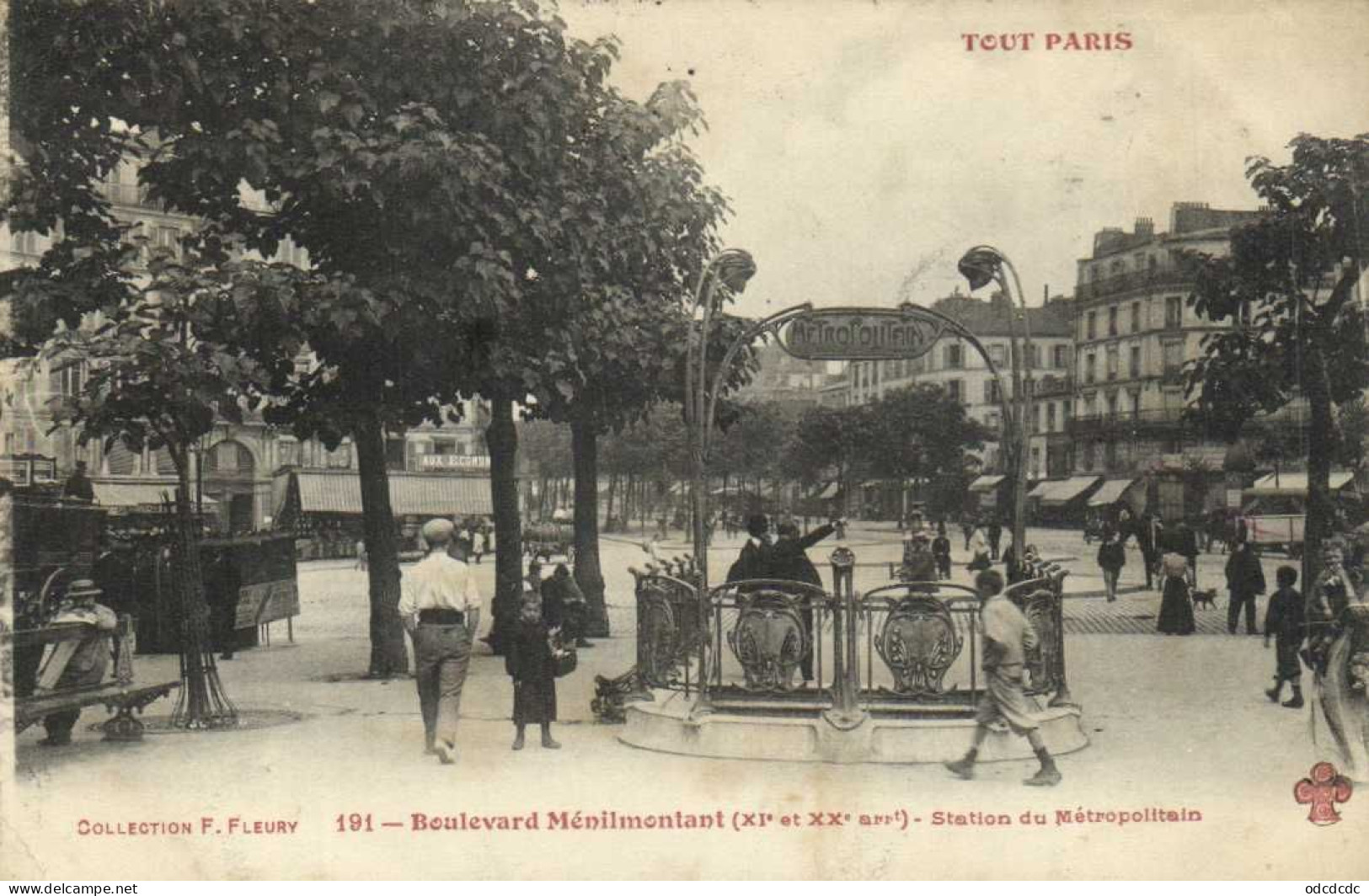 TOUT PARIS  Boulevard Ménilmontant (XIe Et CCe) Station Du Métropolitain Animée RV - District 11