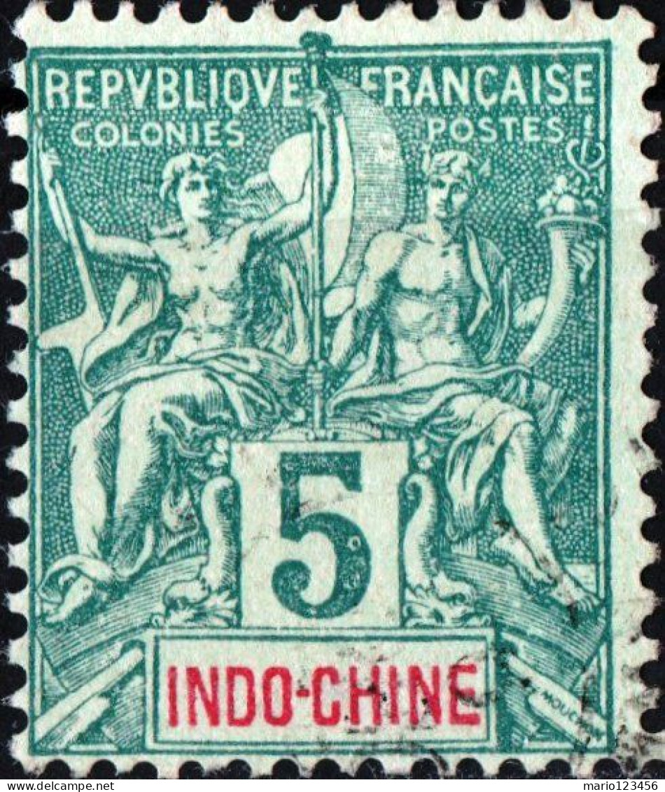 INDOCINA FRANCESE, INDOCHINA, TIPO “GROUPE”, 1892, NUOVI (MLH*) Yt:FR-IC 6, Scott:FR-IC 6 - Ongebruikt