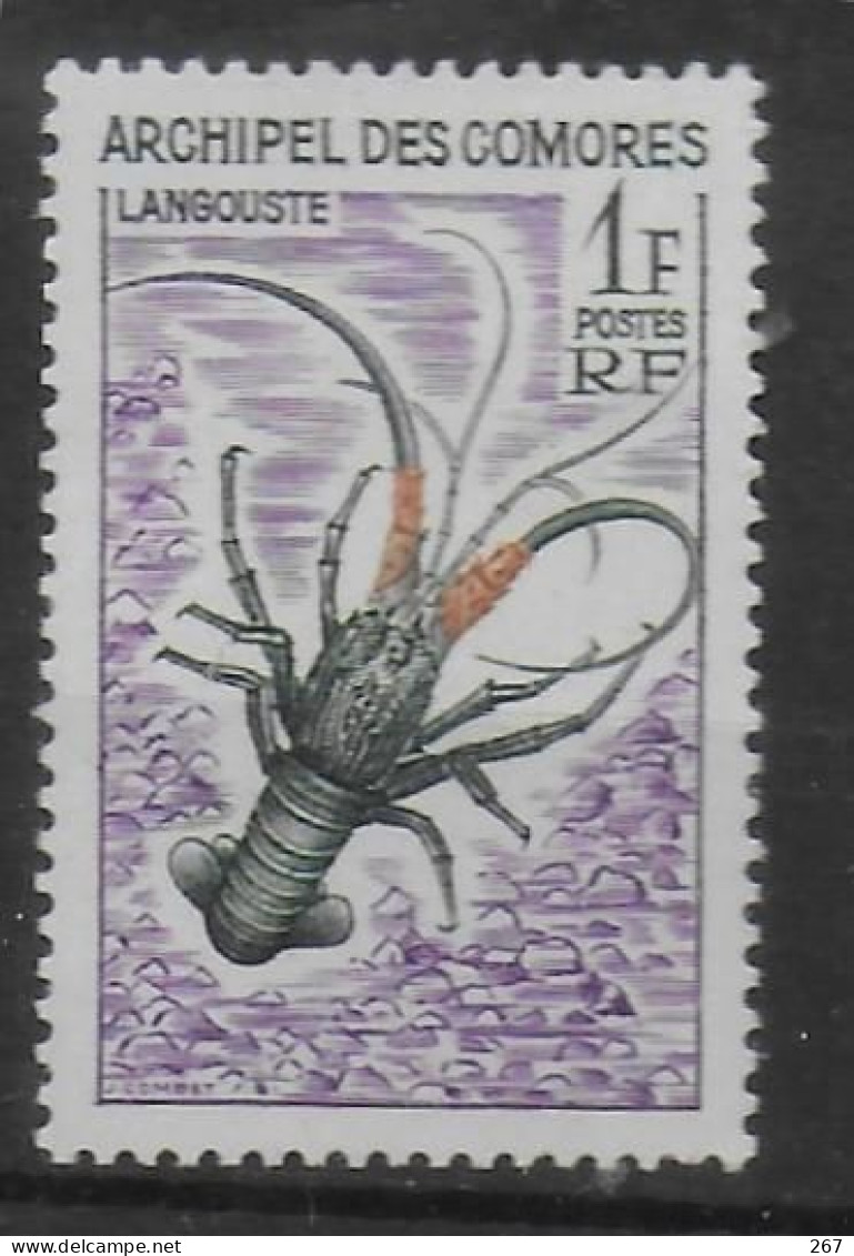 COMORES  N° 35 * *  Langouste - Crustacés