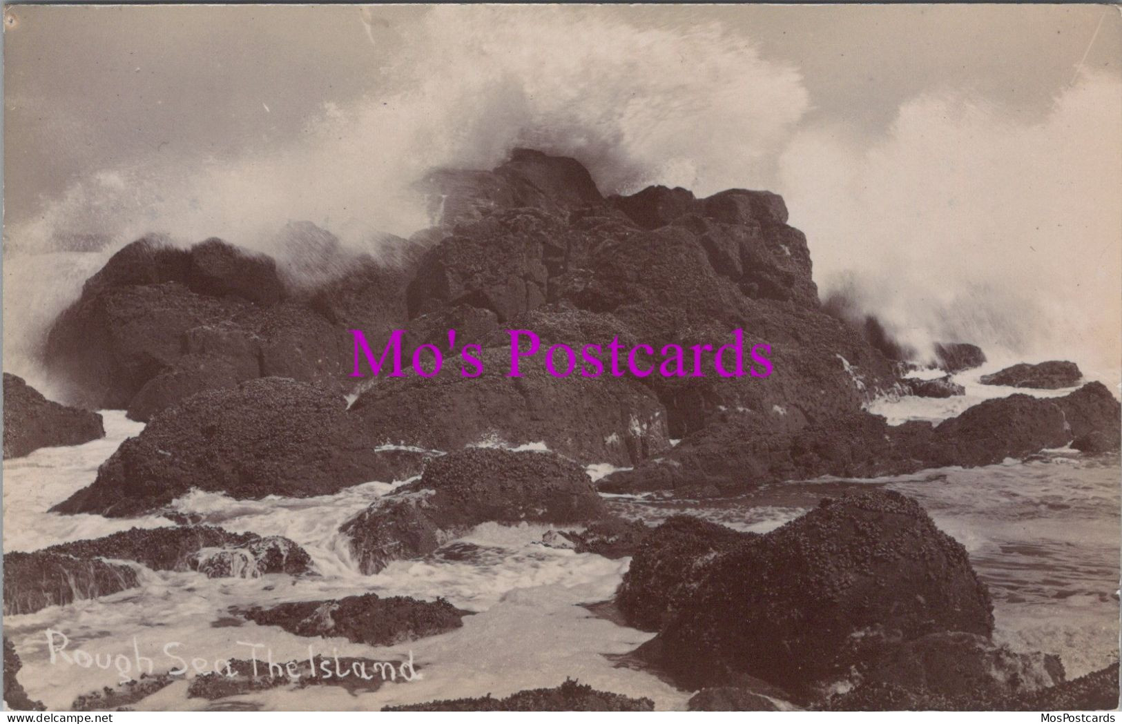 Cornwall Postcard - Rough Sea, The Island, St Ives    DZ204 - St.Ives