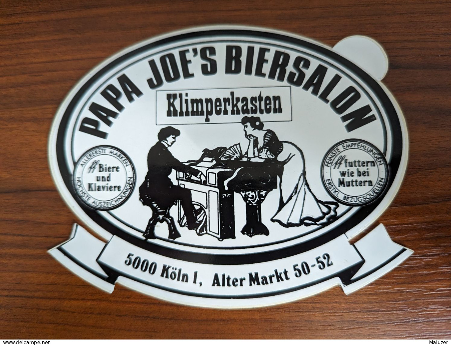 AUTOCOLLANT PAPA JOE’S BIERSALON – KLIMPERKASTEN – SALON DE LA BIÈRE – KOLN COLOGNE – ALLEMAGNE MUSIQUE ORGUE - Stickers