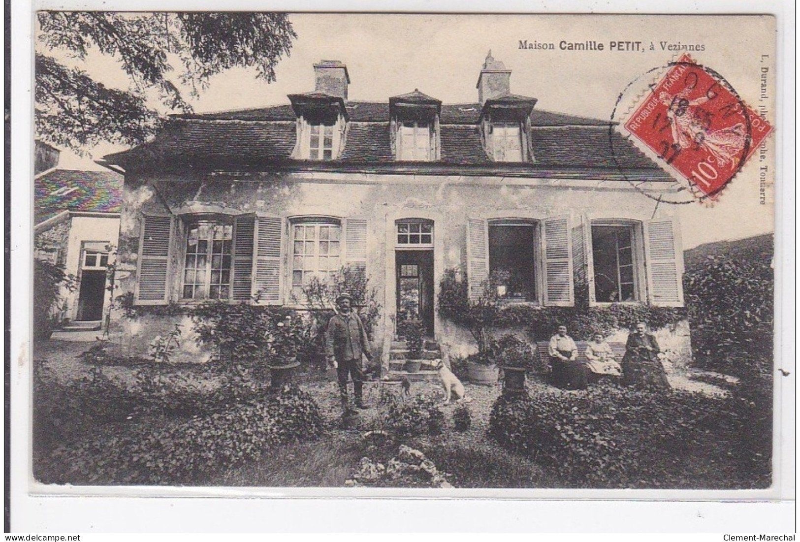 VEZINNES : Maison Camille Petit, Autographe, Vendanges, Vin - Très Bon état - Autres & Non Classés