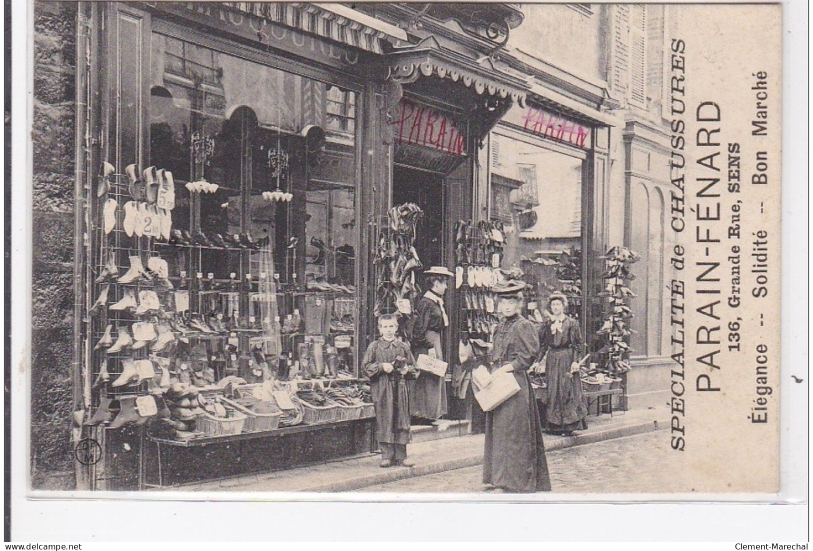 SENS : Spécialité De Chaussures Parrain-fenard 136 Grande Rue élégance Solidité Bon Marché - état - Sens