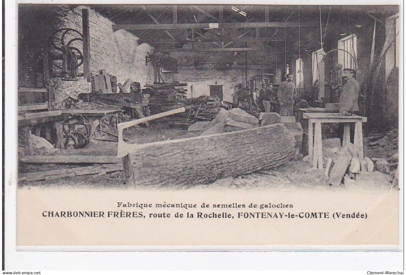 FONTENAY-le-COMTE : Fabrique Mecanique De Semelles De Galoches, Charbonnier Frères - Très Bon état - Fontenay Le Comte